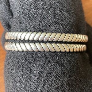 Silver Twisted Cuff Bracelet
